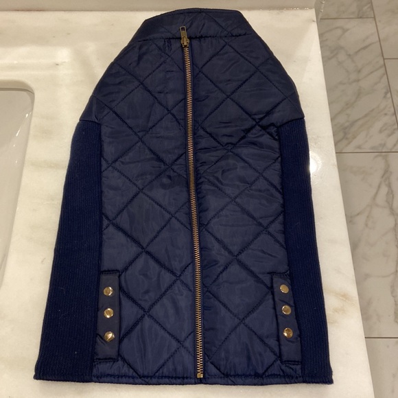 Dog Jacket Navy Quilted Jacket - Picture 2 of 5